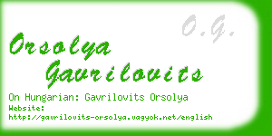 orsolya gavrilovits business card